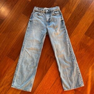 reformation Wilder high-rise wide leg cropped jeans - size 24